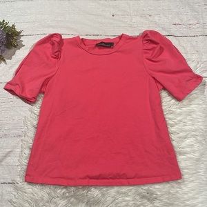 Tuckernuck Pomander Place Vesty Puff Sleeve Bright Pink Top
